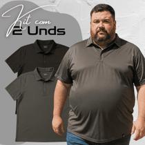 Kit 2 Camisas Polos Masculina Plus Size Extra Grande Dry Fit Colméia Ultra Leve Kit 2 Camisas Polos Masculina Plus Size Extra Grande Dry Fit Colméia Ultra Leve