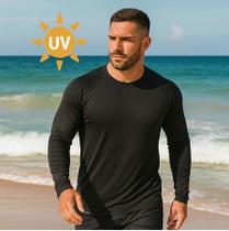kit 2 Camisas Térmica Proteção Uv 50 Segunda Pele Malha Fria unisex Academia Manga Longa