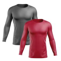 Kit 2 Camisas UV Masculinas com Proteção UV 50+ Manga Longa