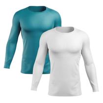 Kit 2 Camisas UV Masculinas com Proteção UV 50+ Manga Longa