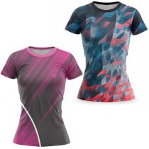 Kit 2 Camiseta Academia Fitness Blusa Caminhada Treino Musculação Corrida Ciclismo