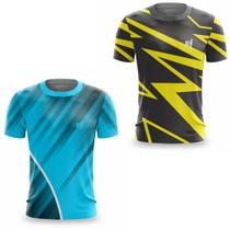 Kit 2 Camiseta Academia Masculina Dry Fit Musculação Fitness Funcional