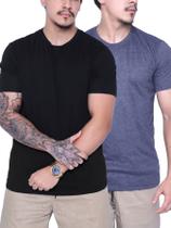 Kit 2 Camiseta Basica Camisa Lisa 100% Algodão Masculina Academia Gola Redonda