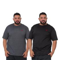 Kit 2 Camiseta Básica Plus Size Ridens Melhor Qualidade Veja