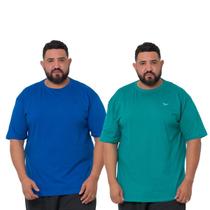 Kit 2 Camiseta Básica Plus Size Ridens Melhor Qualidade Veja