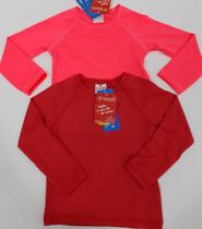 Kit 2 Camiseta Blusa Infantil Dry Brandili Proteção Solar UV