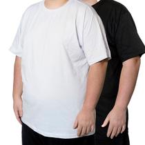 Kit 2 Camiseta Camisa PLUS Size Masculina básica 100% Algodão lisa qualidade premium G1 G2 G3