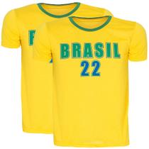 Kit 2 Camiseta Do Brasil Masculina Copa Do Mundo Manga Curta