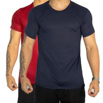 Kit 2 Camiseta Dry Fit Lisa Basic Poliéster Academia Treino Corrida