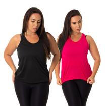 Kit 2 Camiseta Esportiva Feminina Furadinha Academia Lisa Fitness Kit 2 Camiseta Esportiva Feminina Furadinha Academia Lisa Fitness