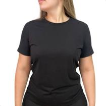 Kit 2 camiseta feminina lisa algodão fio 30.1 básica casual