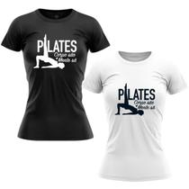 Kit 2 Camiseta Feminina PIlates BaBy Look Dry Fit Malha Kit 2 Camiseta Feminina PIlates BaBy Look Dry Fit Malha
