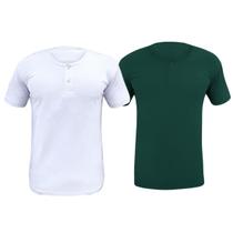 Kit 2 Camiseta Henley Masculina Camisa Botões Gola Portuguesa Premium Gola Padre Slim Kit 2 Camiseta Henley Masculina Camisa Botões Gola Portuguesa Premium Gola Padre Slim