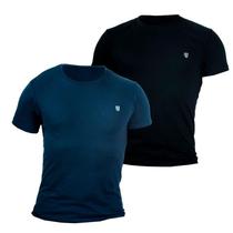 Kit 2 Camiseta Masculina Camisas 100% Algodão Premium Slim Basicas MP