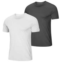 Kit 2 Camiseta Masculina Esportiva Dry Fit Camisa Gola Redonda Lisa