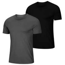 Kit 2 Camiseta Masculina Esportiva Dry Fit Camisa Gola Redonda Lisa
