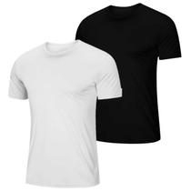 Kit 2 Camiseta Masculina Esportiva Dry Fit Camisa Gola Redonda Lisa