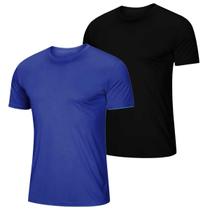 Kit 2 Camiseta Masculina Esportiva Dry Fit Camisa Gola Redonda Lisa