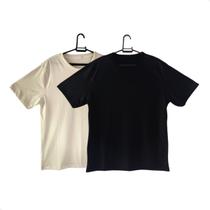 Kit 2 camiseta masculina lisa algodão fio 30.1 básica casual