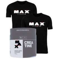 Kit 2 Camiseta Max Titanium Creatina Dry Fit Premium Camisa - Kit 2 Camiseta Max Titanium Creatina Dry Fit Premium Camisa -