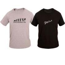 KIT 2 Camiseta Ragor Slim Algodão Luta Muay Thai