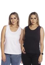 Kit 2 Camiseta Regata Feminina TechMalhas conforto para uso casual