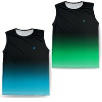 Kit 2 Camiseta Regata Masculina Slim Tecido Leve Corrida Atividades Fitness Dry