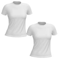 Kit 2 Camiseta T-Shirt Feminina Dry Fit Básica Lisa para Treinar Hos's - Hoss