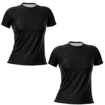 Kit 2 Camiseta T-Shirt Feminina Dry Fit Básica Lisa para Treinar Hos's