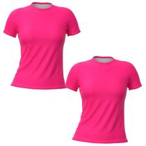 Kit 2 Camiseta T-Shirt Feminina Dry Fit Básica Lisa para Treinar Hos's