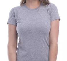 Kit 2 Camiseta T-shirt Malha Fria (PV) Baby Look Feminina Lisa