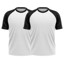 KIT 2 Camiseta Térmica Esportiva Manga Curta Rash Guard Masculina Feminina Academia Treino Branco