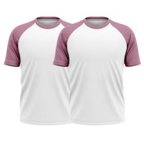 KIT 2 Camiseta Térmica Esportiva Manga Curta Rash Guard Masculina Feminina Academia Treino Branco