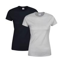 Kit 2 Camisetas Básicas Femininas Baby Look 100% Algodão TRV