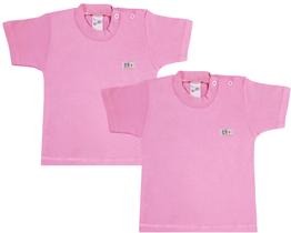 Kit 2 Camisetas Básicas M.Curta 100% Algodão Nº 1 AO 3