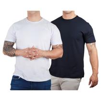 Kit 2 Camisetas Básicas Masculina Algodão Premium Slim Fit Diversas Cores