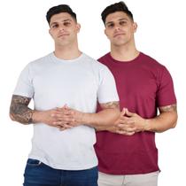 Kit 2 Camisetas Básicas Masculinas 100% Algodão Premium TRV