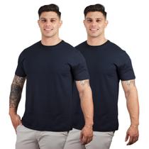 Kit 2 Camisetas Básicas Slim Masculinas Algodão Premium TRV Diversas Cores
