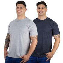 Kit 2 Camisetas Básicas Slim Masculinas Algodão Premium TRV Diversas Cores