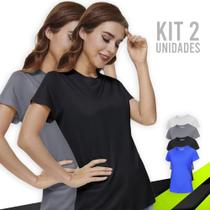 Kit 2 Camisetas Blusa Academia Corrida Fitness Feminina POLIAMIDA 1070