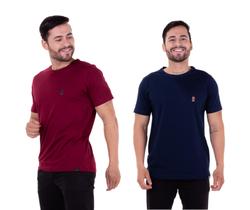 Kit 2 Camisetas Blusas Camiseta Masculinas Básicas lisas Flero