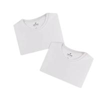 Kit 2 Camisetas Brancas Femininas Hering 100% Algodão
