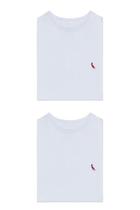 Kit 2 Camisetas Brasa Branca Pica Pau Bordado Reserva