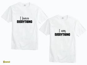 Kit 2 Camisetas Casal Everything Camisa Namorados Personalizada