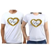 Kit 2 camisetas casal festa réveillon ano novo paz
