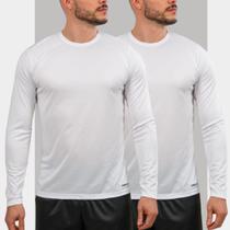 Kit 2 Camisetas com Proteção Solar Uv 50+ Camisa Termica Manga Longa Masculina Blusa segunda Pele