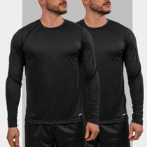 Kit 2 Camisetas com Proteção Solar Uv 50+ Camisa Termica Manga Longa Masculina Blusa segunda Pele
