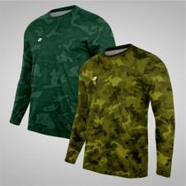Kit 2 Camisetas Dry Fit Estilo Camuflada com Proteção UV50+ Kit 2 Camisetas Dry Fit Estilo Camuflada com Proteção UV50+