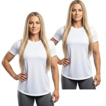 Kit 2 Camisetas Dry Fit Feminina Manga Curta Trendixx Conforto e Protecao UV