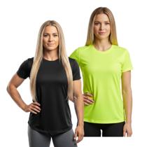Kit 2 Camisetas Dry Fit Feminina Manga Curta Trendixx Ptroteção UV Secagem Rápida e Conforto